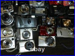 Huge Lot of 51 Digital Cameras & Camcorders + Cases Canon Sony Nikon Olympus WOW