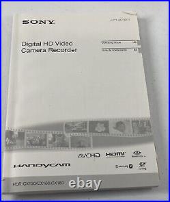 MINT Sony Handycam HDR-CX130 HD 42x Zoom 3.3mp Digital Black Camcorder & Battery