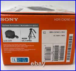 NEW Sony HDR-CX240 Handycam Digital HD Video Camera Blue User Guides Included