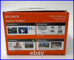 NEW Sony HDR-CX240 Handycam Digital HD Video Camera Blue User Guides Included