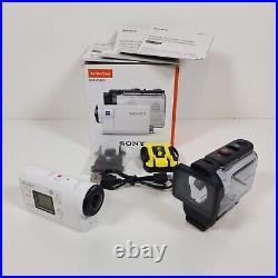 Sony HDR-AS300 Action Cam Digital Hd Video Camera Recorder White Body & Case