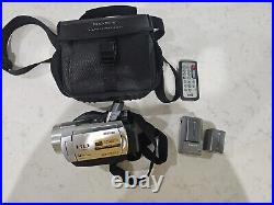 Sony Handycam HDR-UX5 High Definition DVD Camcorder Silver With Case Battery